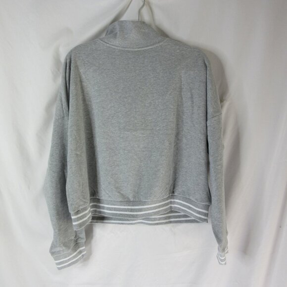 Joy Lab Heather Gray Sweatshirt 3/4 Zip Cropped French Terry Size XXL NWT - Picture 3 of 11